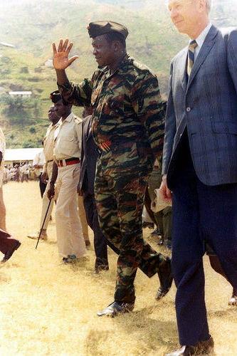 Idi Amin Dada arrives in Kilembe Uganda 1973
