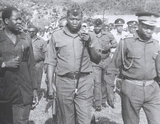 LR: Brig Gen Ali Fadhul,Brig Gen Moses Ali and Brig Gen Barnabas Kili 1970s